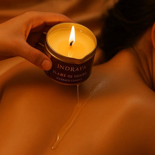 Prem Jyoti Massage Candle Trio - 3×50g Aromatic Body Ritual Candles Indraya