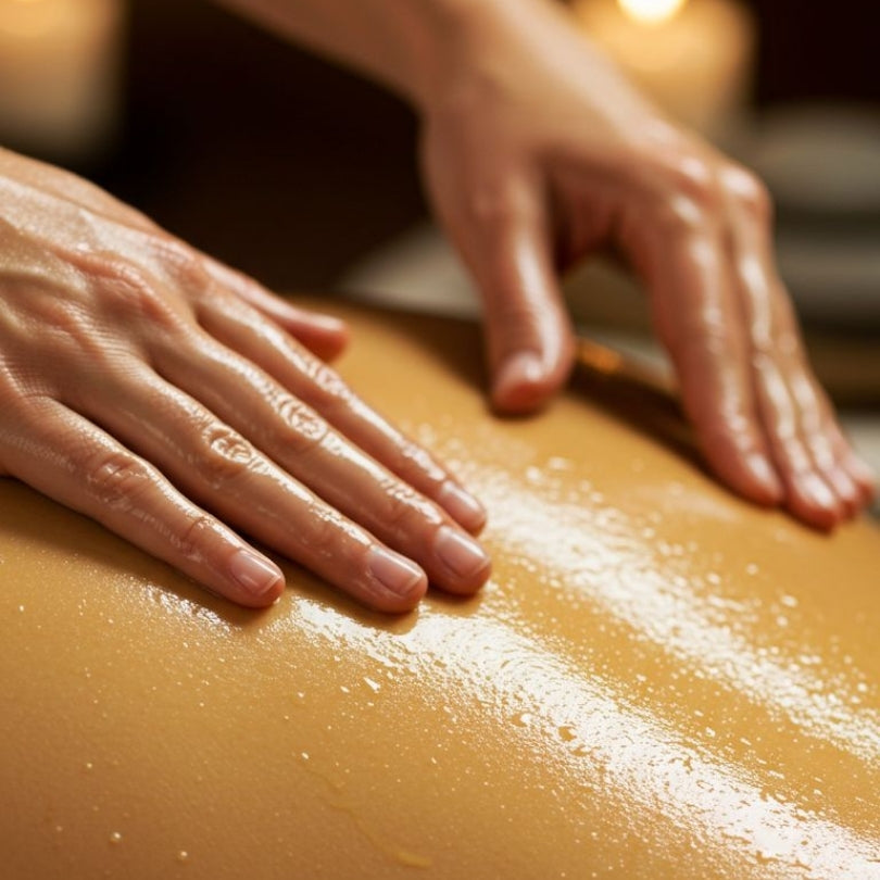 Indraya Moisturising Massage Candles Set of 4 × 60g | Light. Melt. Touch. Connect. Indraya