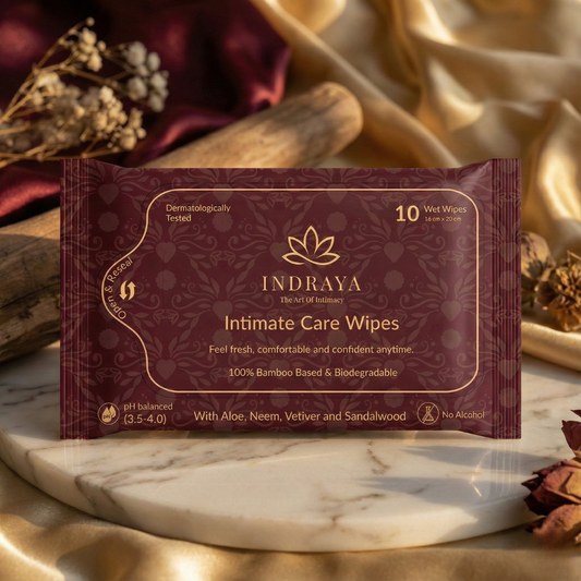Indraya Wet Intimate Wipes | Eco-Biodegradable Bamboo for Men & Women Intimate Care Indraya
