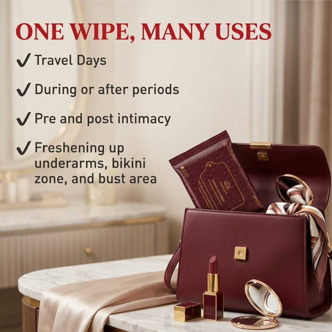 Indraya Sensitive Intimate care Wipes | 100% Bamboo | pH Balanced 3.5 | Prebiotic Care | Pack of 40 (4x10) Indraya
