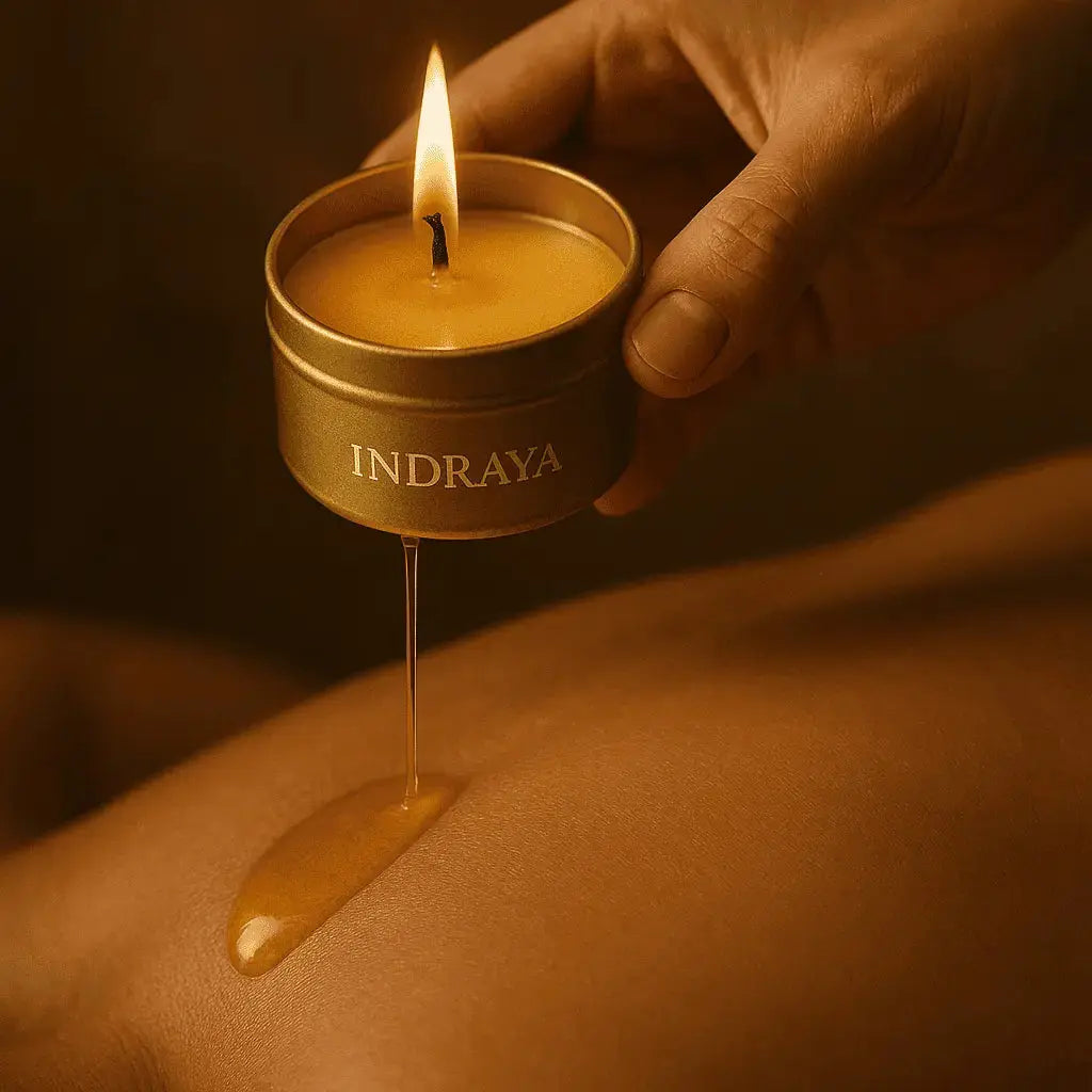 Prem Jyoti Massage Candle Trio - 3×50g Aromatic Body Ritual Candles Indraya